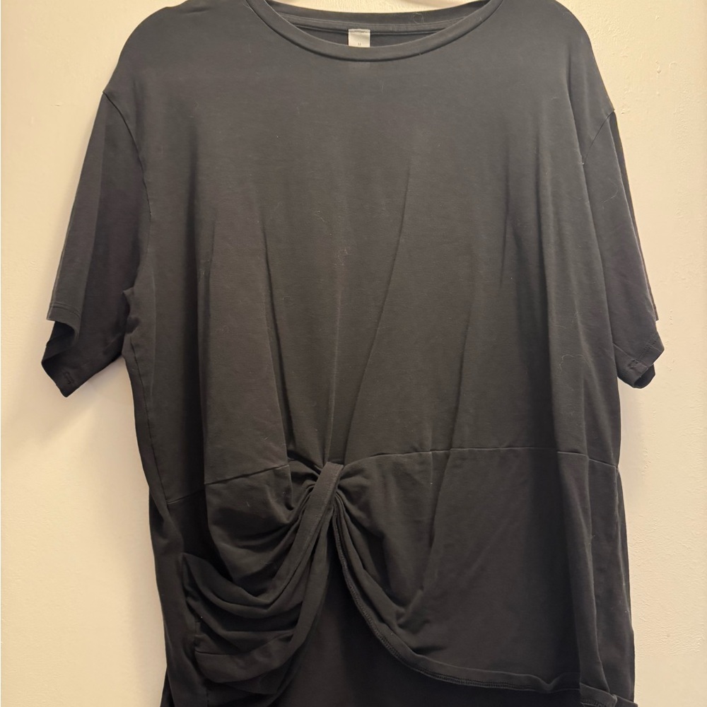 Lululemon Black Crescent Tee Knotted T-Shirt